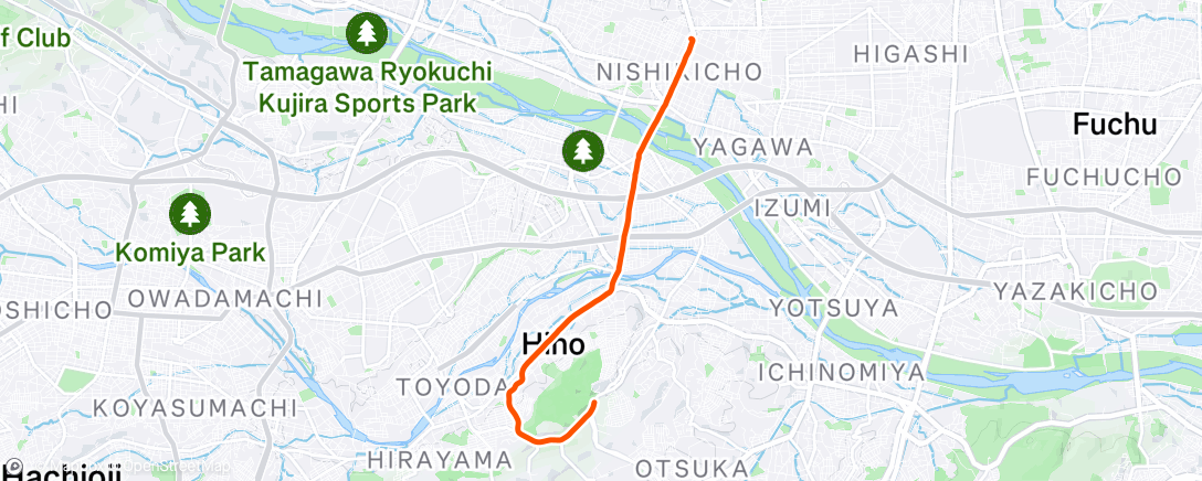 Map of the activity, Morning Run