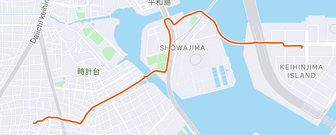 Map of the activity, 朝のライド