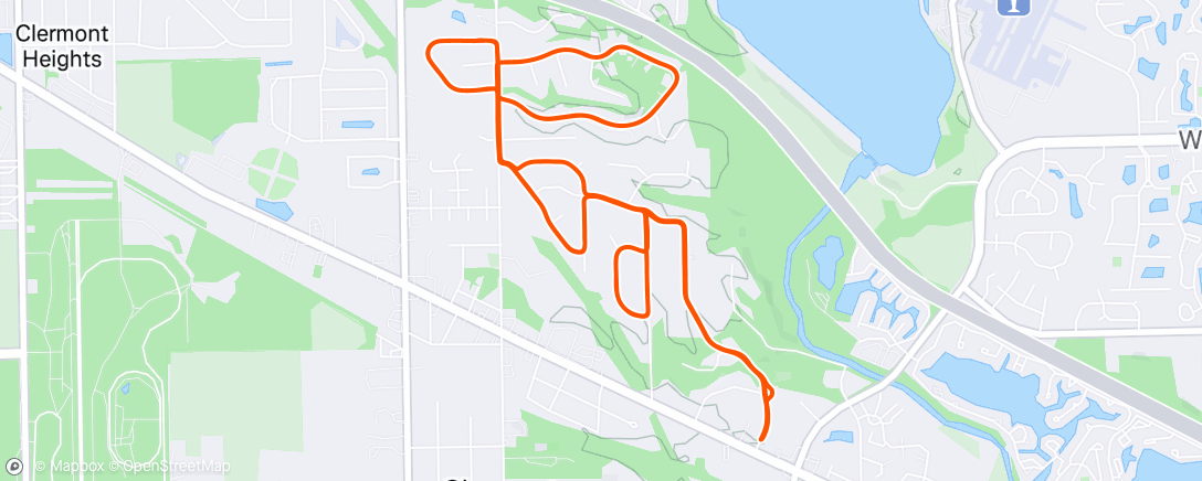 Map of the activity, Cycling