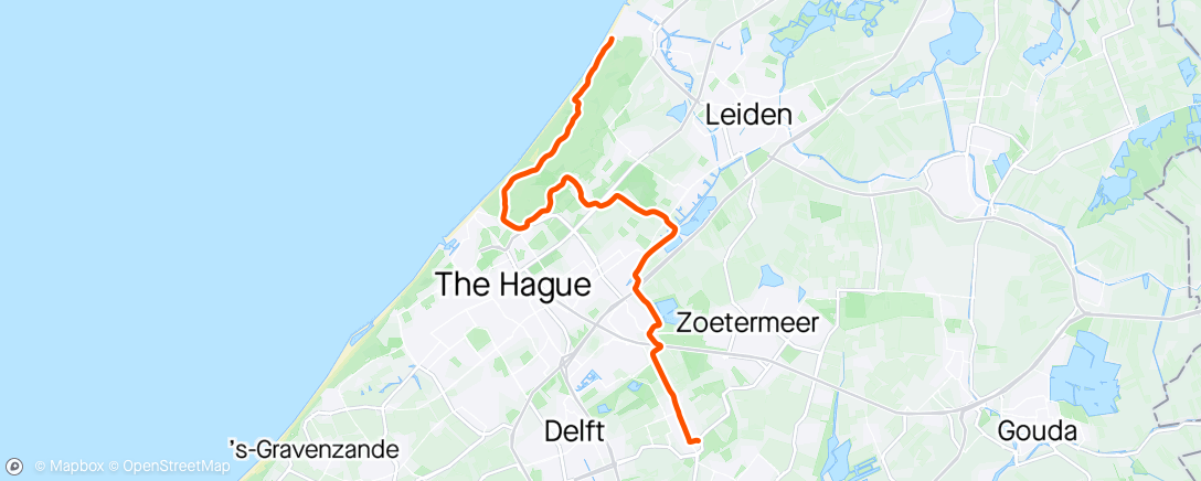 Map of the activity, Katwijk terug