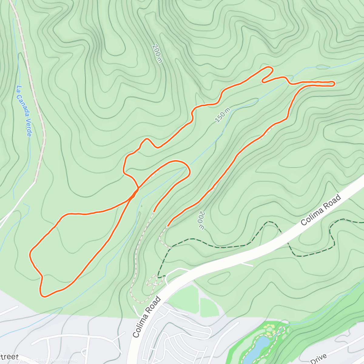 Map of the activity, Lunch Hike