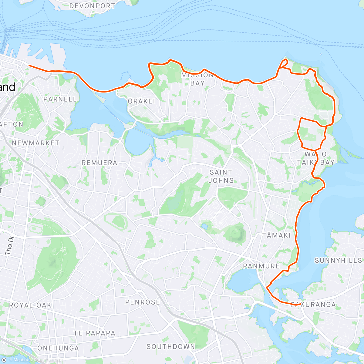 Map of the activity, Sunrise ride