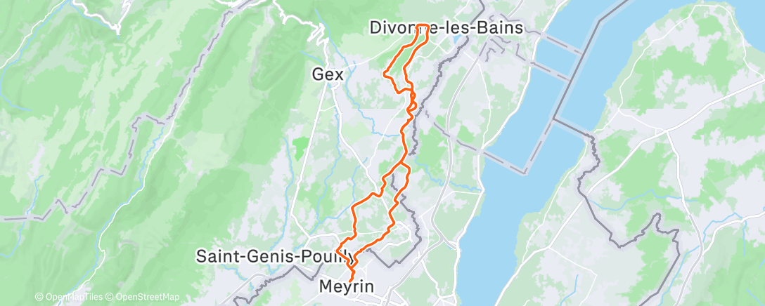 Map of the activity, Entraînement samedi matin EC Meyrin