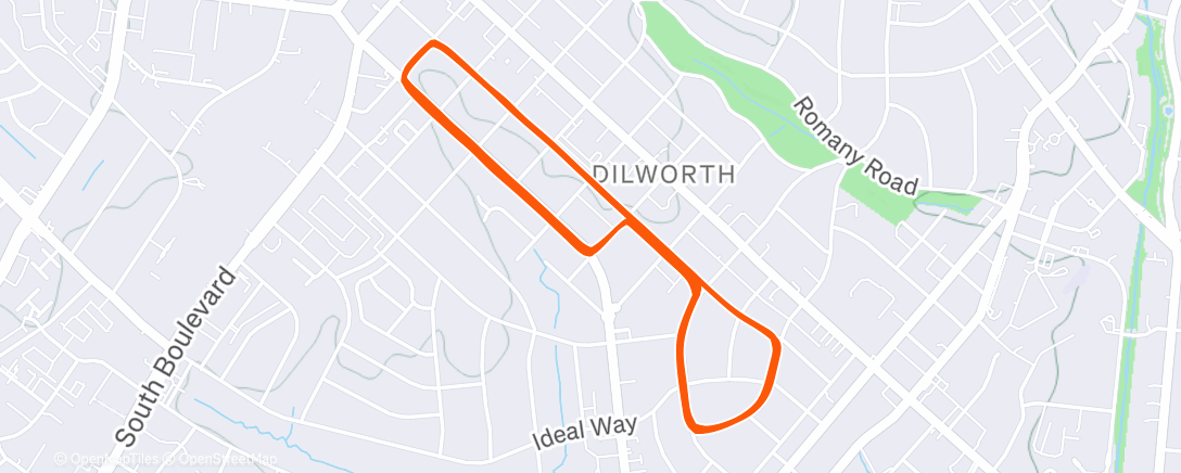 Map of the activity, 12mi Progression with Wifey and Jen