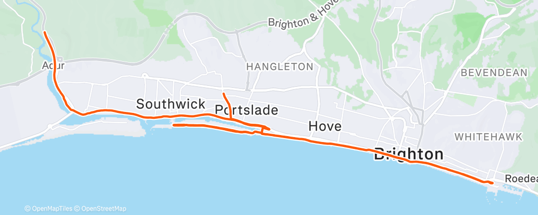 Map of the activity, Morning Run