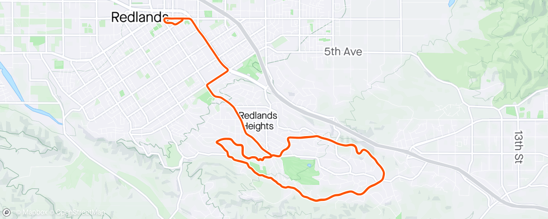 Map of the activity, Redlands Classic Stage 5 Sunset Loop: Intense Rain And A Tough Day All Around.