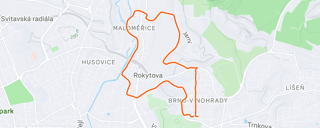 Map of the activity, Lunch Run