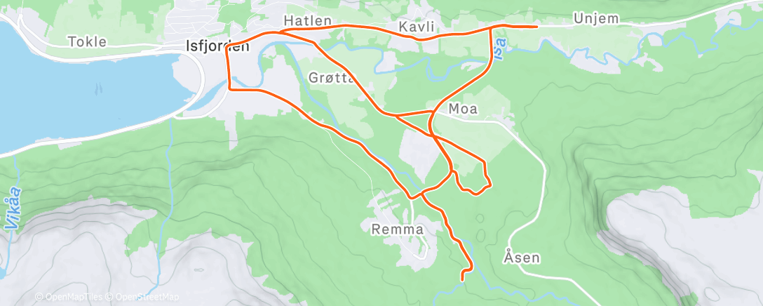 Map of the activity, Morning Trail Run