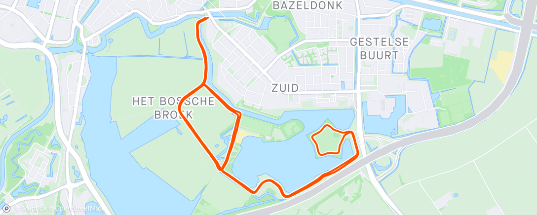 Map of the activity, 40min fartlek
