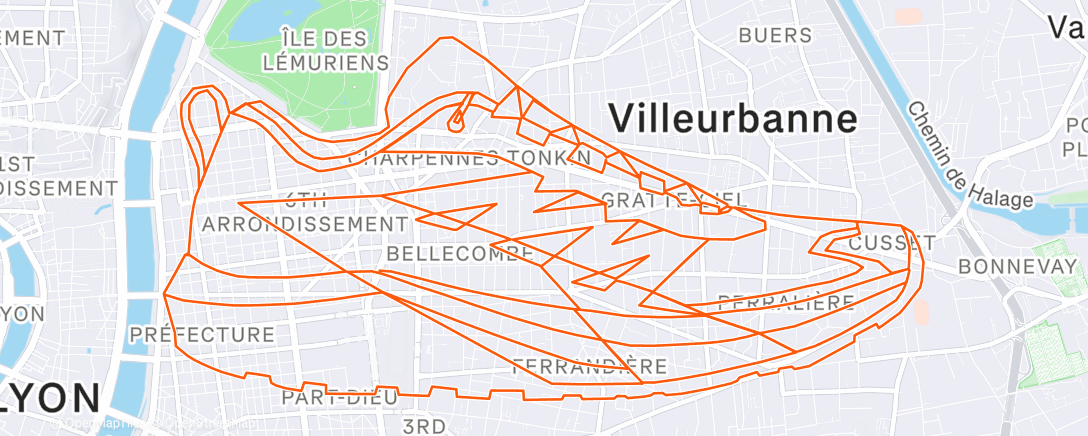 Map of the activity, GPS #231 Salomon Sense Ride 5