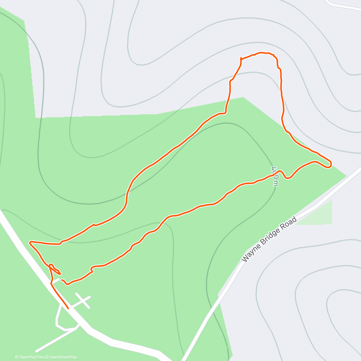 Map of the activity, Morning Walk with Heaver and Reagan