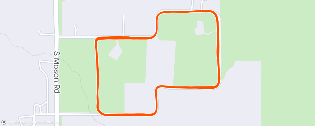 Map of the activity, 3x1k at 4:30, 4:25, 4:20. Re-calibration day