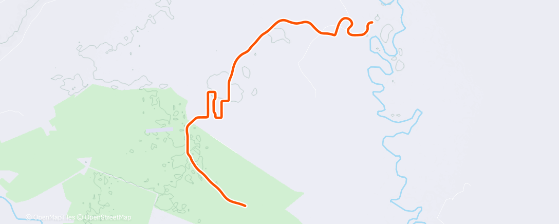 Map of the activity, Night Ride