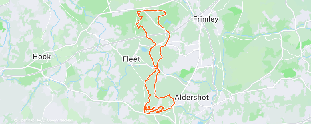 Map of the activity, Morning Mountain Bike Ride