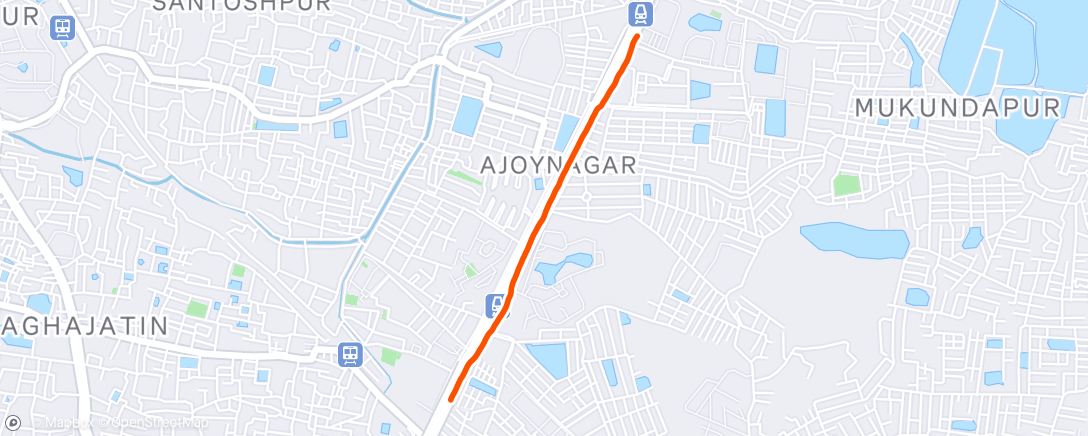 Map of the activity, Morning Run