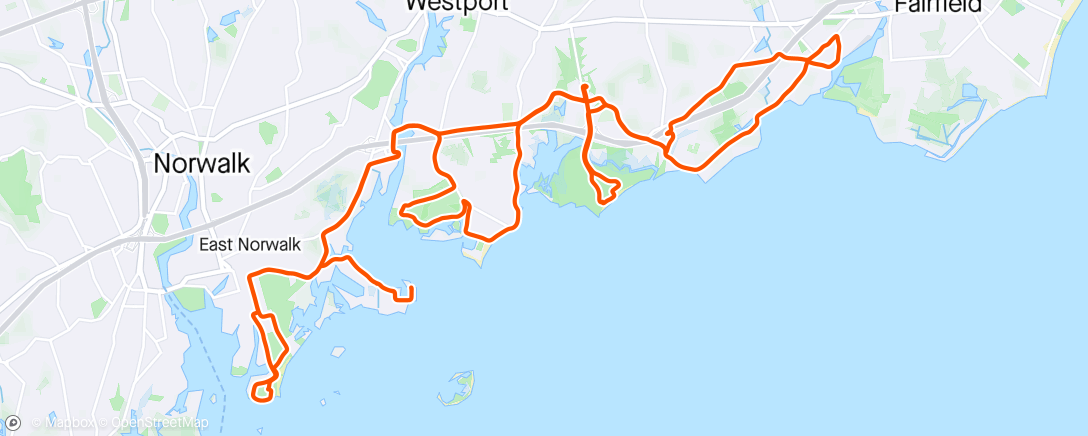 Map of the activity, Nice easy recovery ride along the beach with Maria