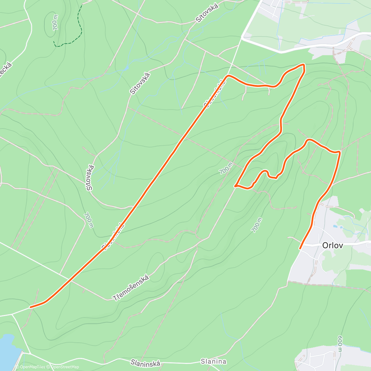 Map of the activity, Morning Run