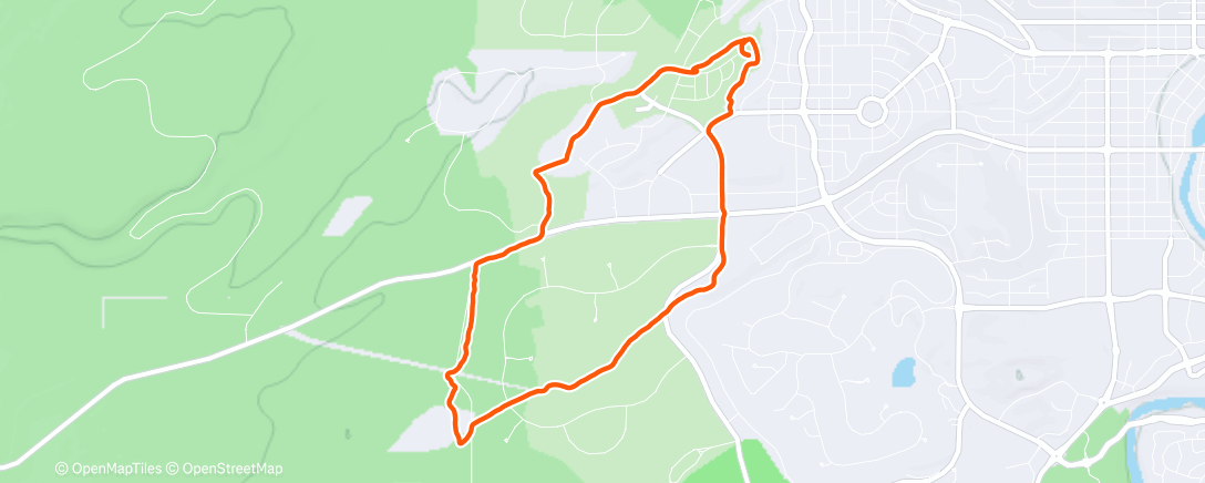 Map of the activity, Morning Trail Run
