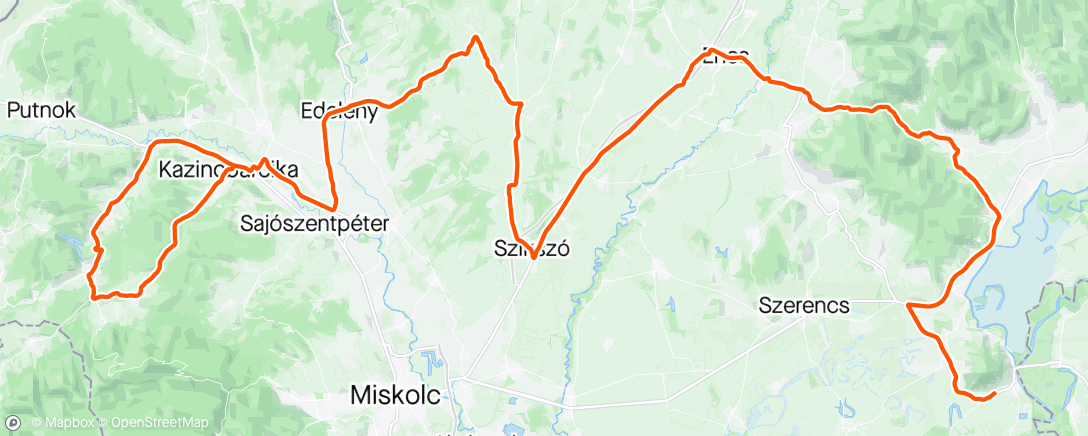 Map of the activity, Tour of Hungary #2
