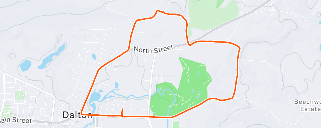 Map of the activity, 8x30s speeds