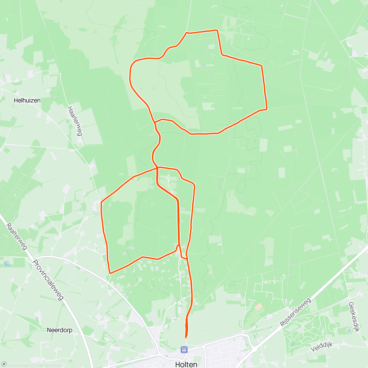 Map of the activity, Holterberg training (nu 🏃‍♀️)