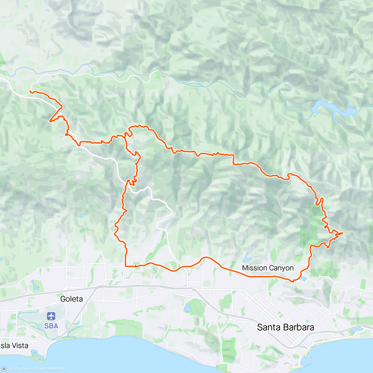 Map of the activity, Stagecoach/Camino Cielo/Gibraltar/OSM/Painted Cave
