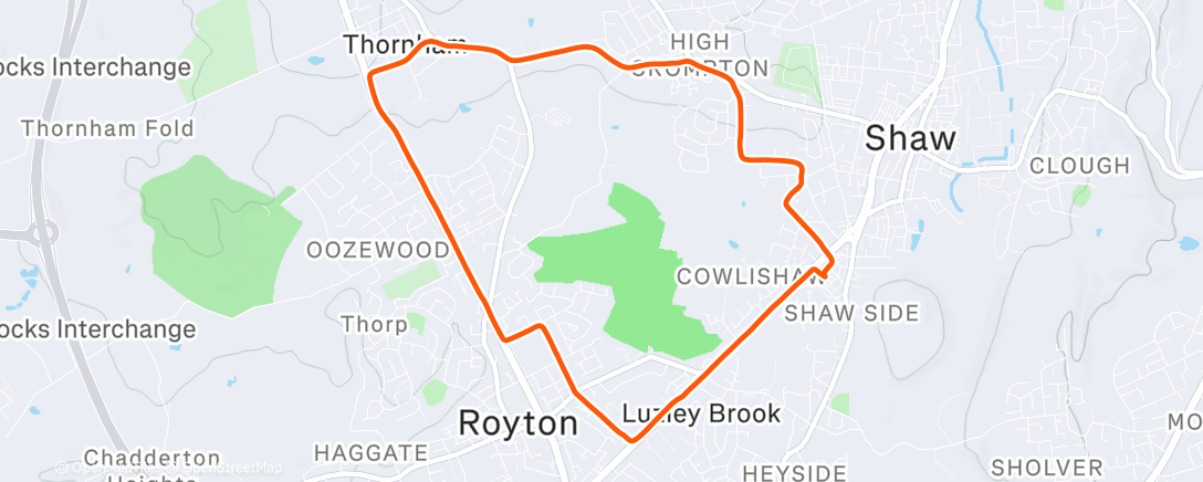 Map of the activity, Morning Walk