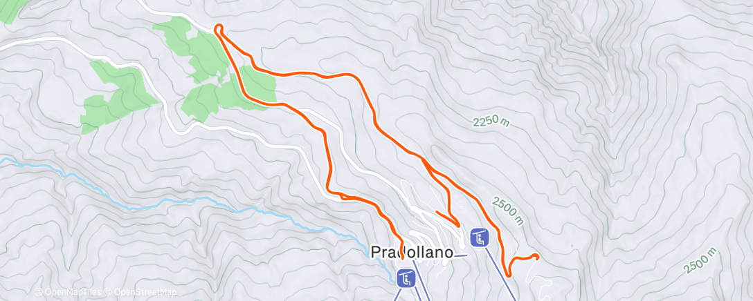 Map of the activity, Bicicleta a la hora del almuerzo