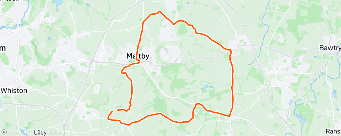 Map of the activity, Lunch Ride