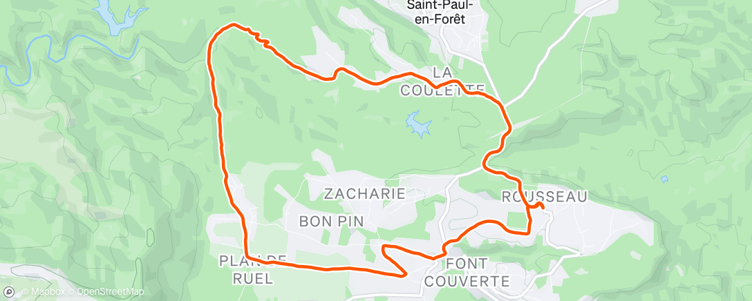 Map of the activity, Trail dans l'après-midi