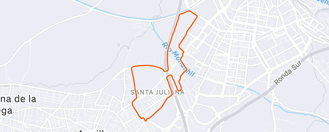 Mapa de la actividad (Carrera de mañana)
