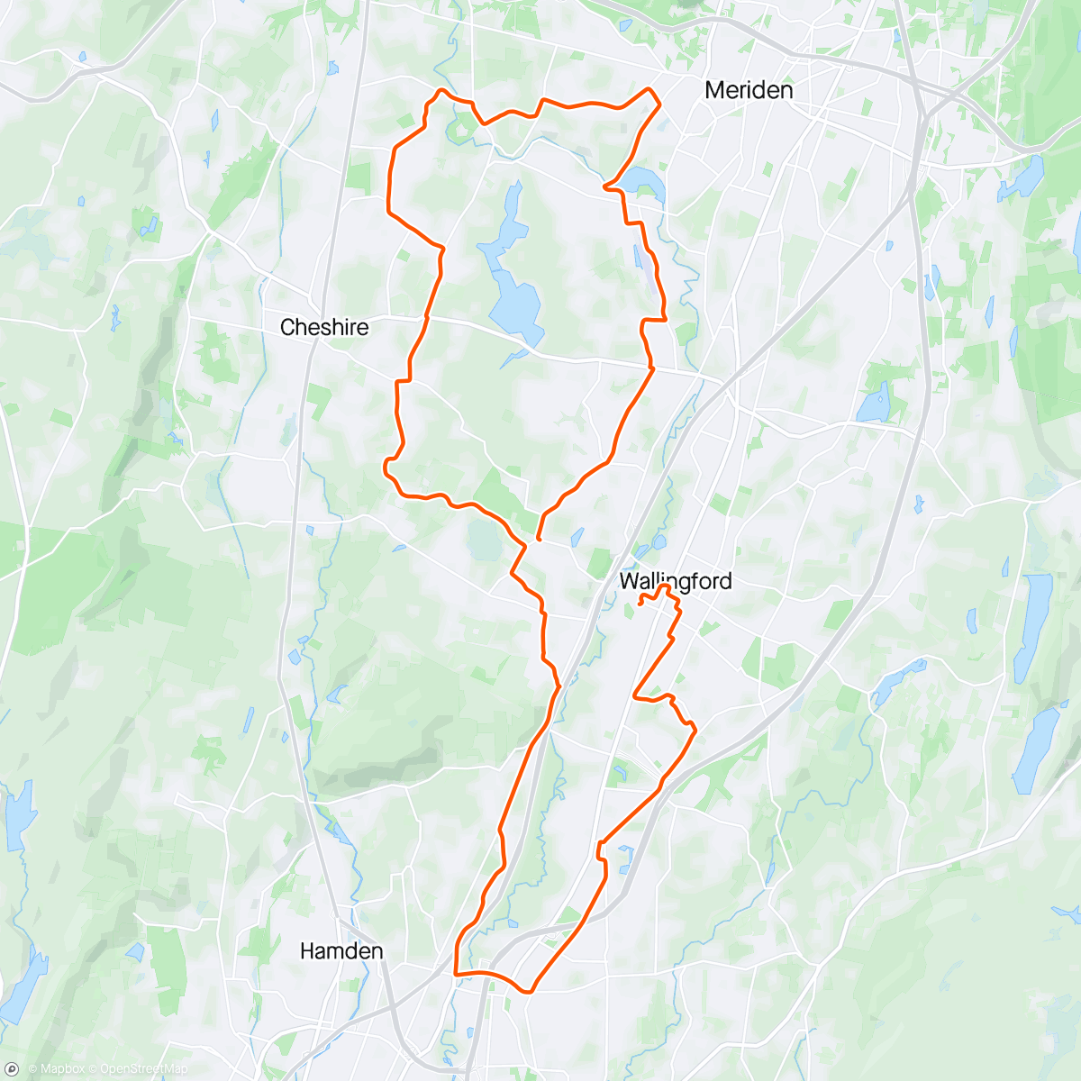 Map of the activity, Lunch Ride - Xert
