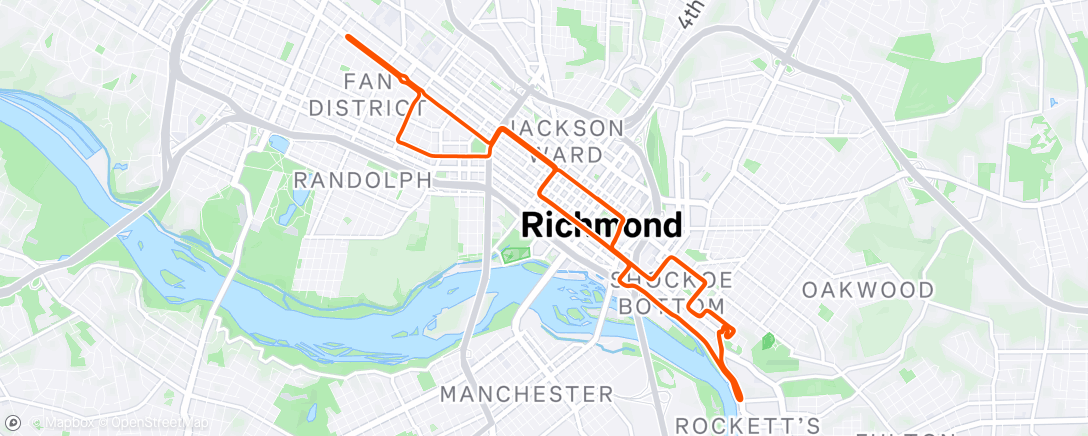 Map of the activity, Zwift - Richmond Loop Around in Richmond