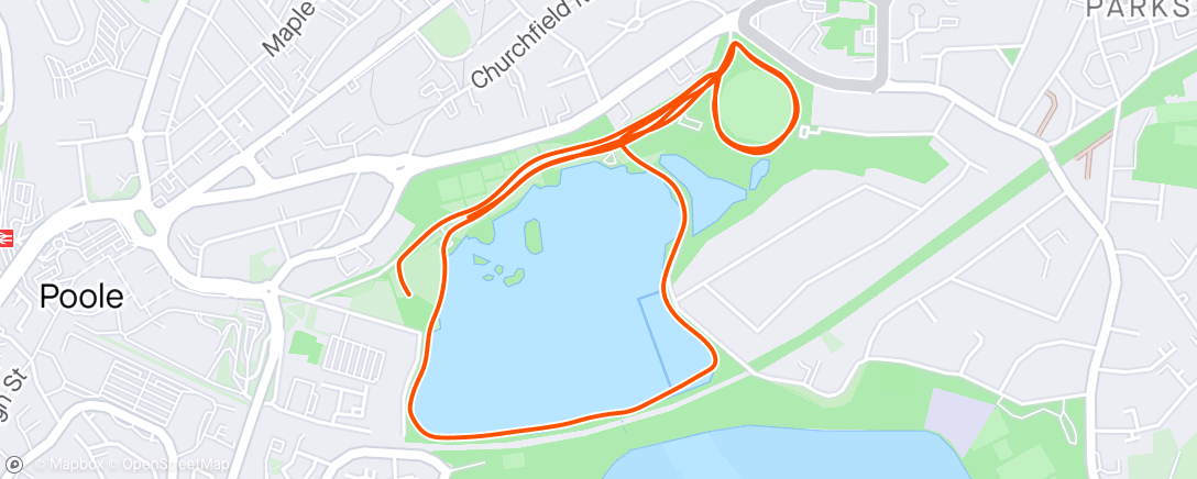 Map of the activity, Poole parkrun