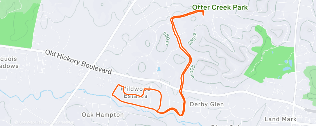 Map of the activity, Morning Run