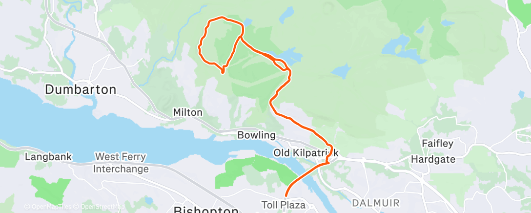 Map of the activity, Morning Run