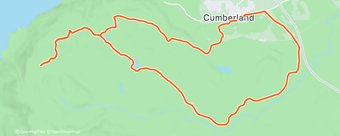 Map of the activity, Lunch Mountain Bike Ride