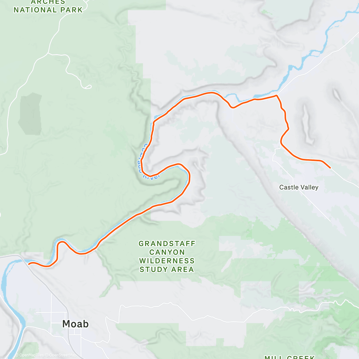 Map of the activity, ROUVY - Colorado River | UTAH | USA