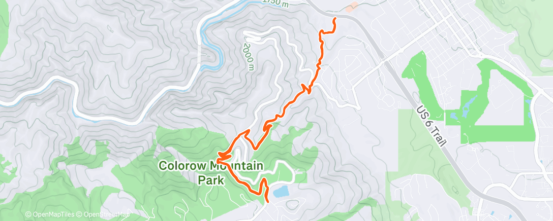 Map of the activity, Lunch Hike