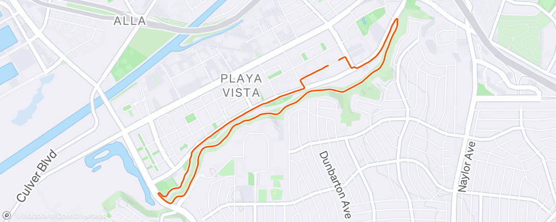 Map of the activity, Afternoon Run