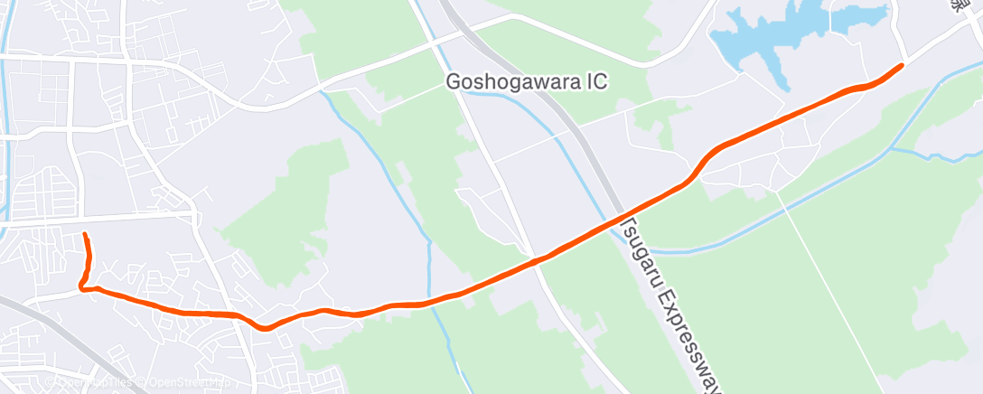 Map of the activity, 朝のランニング