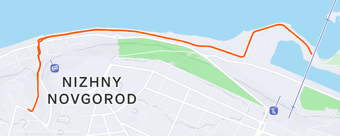 Map of the activity, Afternoon Run