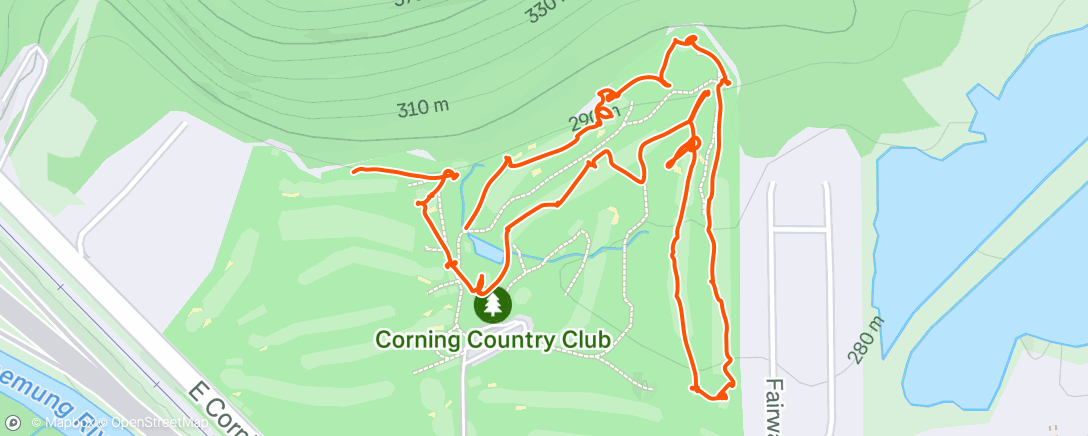 Map of the activity, Afternoon Golf