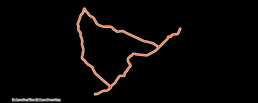 Map of the activity, Lunch Ride