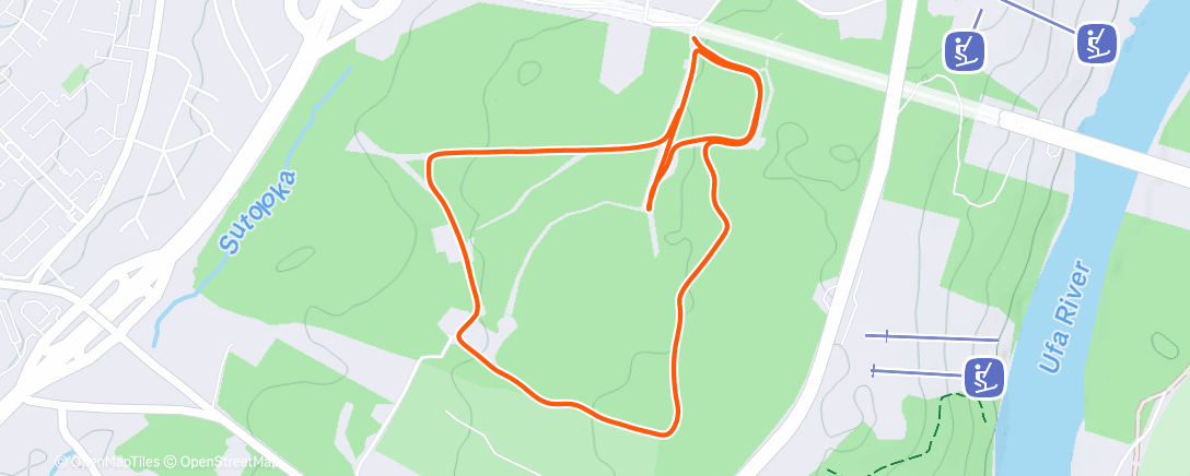 Map of the activity, Evening Run