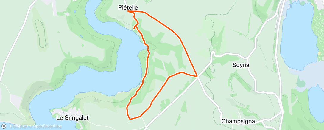 Map of the activity, Evening Run