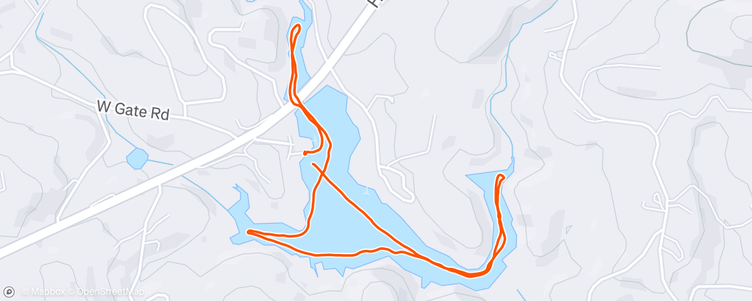 Map of the activity, Afternoon Kayaking