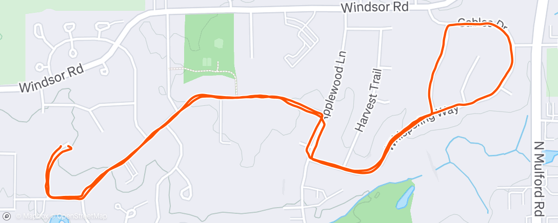 Map of the activity, Lunch Run