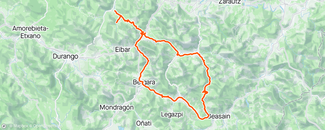 Map of the activity, Bizkarraz
