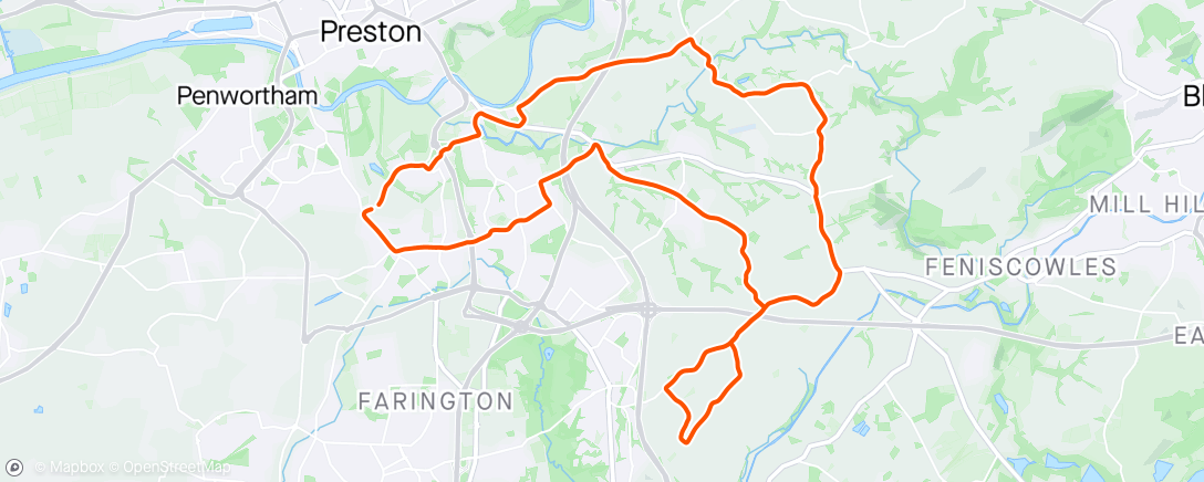 Mapa da atividade, Higher Walton Brindle